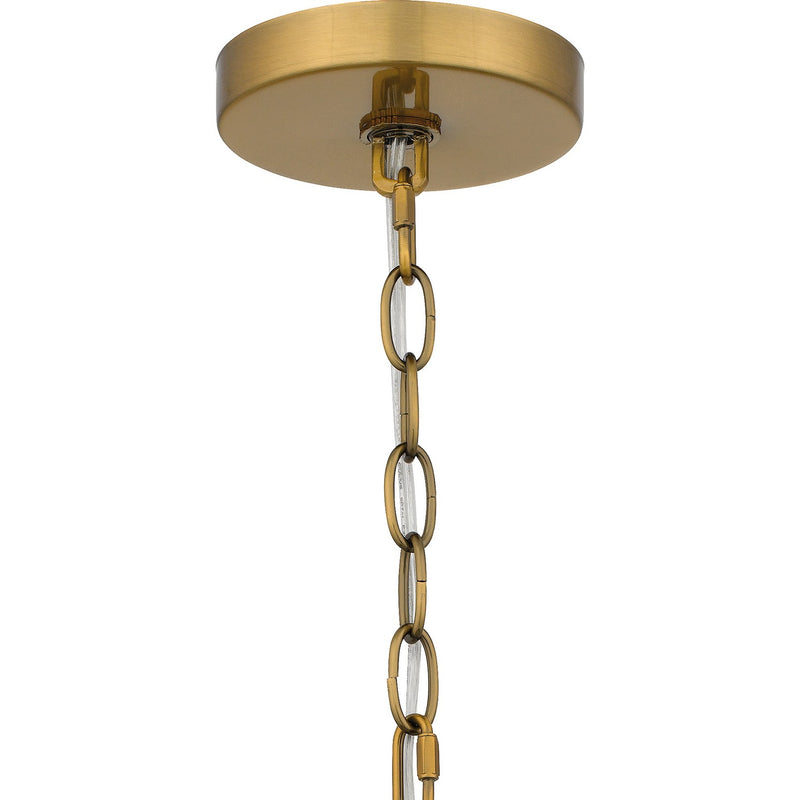 Quoizel QP6757BRG Four Light Pendant, Brushed Gold