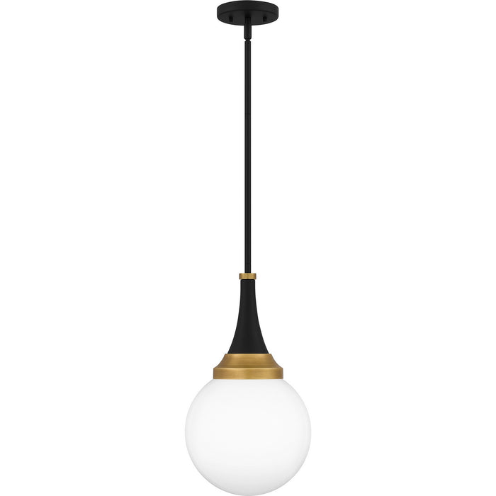 Quoizel QP6758MBK One Light Pendant, Matte Black