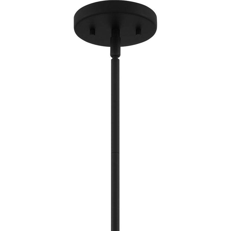 Quoizel QP6758MBK One Light Pendant, Matte Black