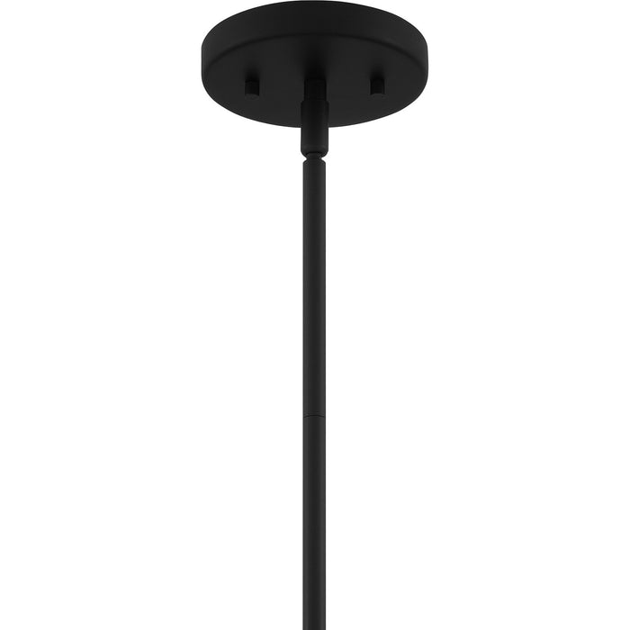 Quoizel QP6758MBK One Light Pendant, Matte Black