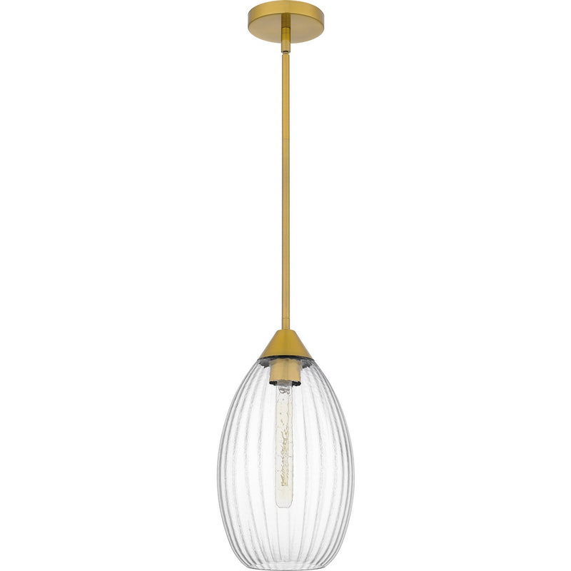 Quoizel QPP6756BRG One Light Mini Pendant, Brushed Gold