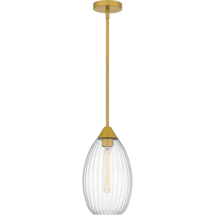 Quoizel QPP6756BRG One Light Mini Pendant, Brushed Gold