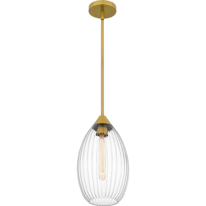 Quoizel QPP6756BRG One Light Mini Pendant, Brushed Gold