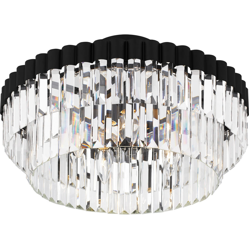Quoizel QSF6742MBK Four Light Semi Flush Mount, Matte Black