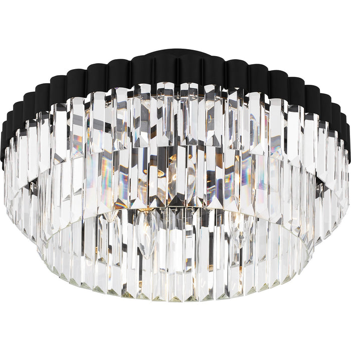 Quoizel QSF6742MBK Four Light Semi Flush Mount, Matte Black