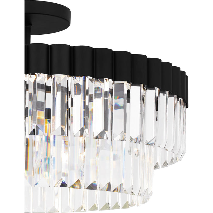 Quoizel QSF6742MBK Four Light Semi Flush Mount, Matte Black