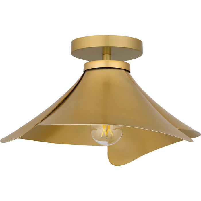 Quoizel QSF6747LG One Light Semi Flush Mount, Light Gold