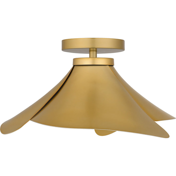 Quoizel QSF6747LG One Light Semi Flush Mount, Light Gold