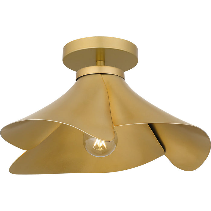 Quoizel QSF6747LG One Light Semi Flush Mount, Light Gold