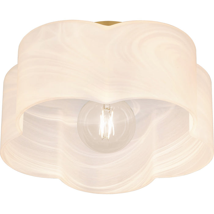 Quoizel QSF6760BWS One Light Semi Flush Mount, Brushed Weathered Brass