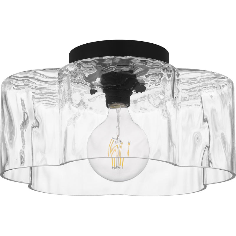 Quoizel QSF6760MBK One Light Semi Flush Mount, Matte Black