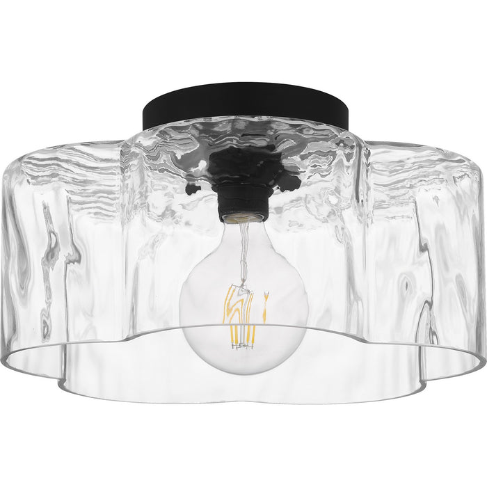 Quoizel QSF6760MBK One Light Semi Flush Mount, Matte Black
