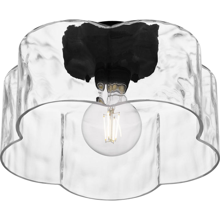 Quoizel QSF6760MBK One Light Semi Flush Mount, Matte Black