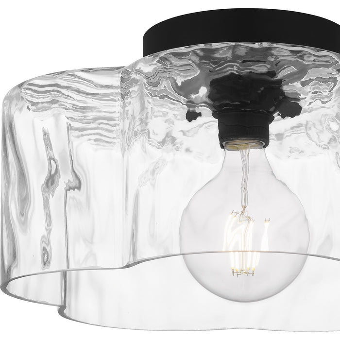 Quoizel QSF6760MBK One Light Semi Flush Mount, Matte Black