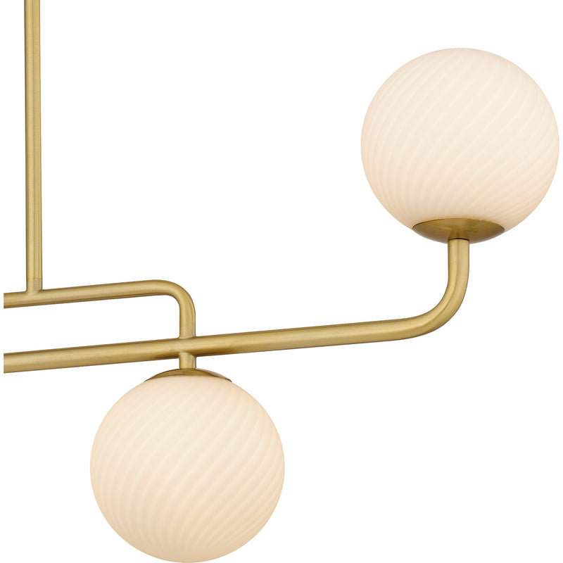 Quoizel RGS540BRG Five Light Linear Chandelier, Brushed Gold