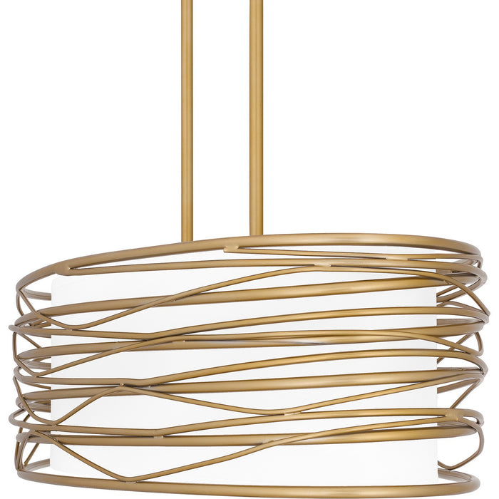 Quoizel SPL542LG Five Light Linear Chandelier, Light Gold