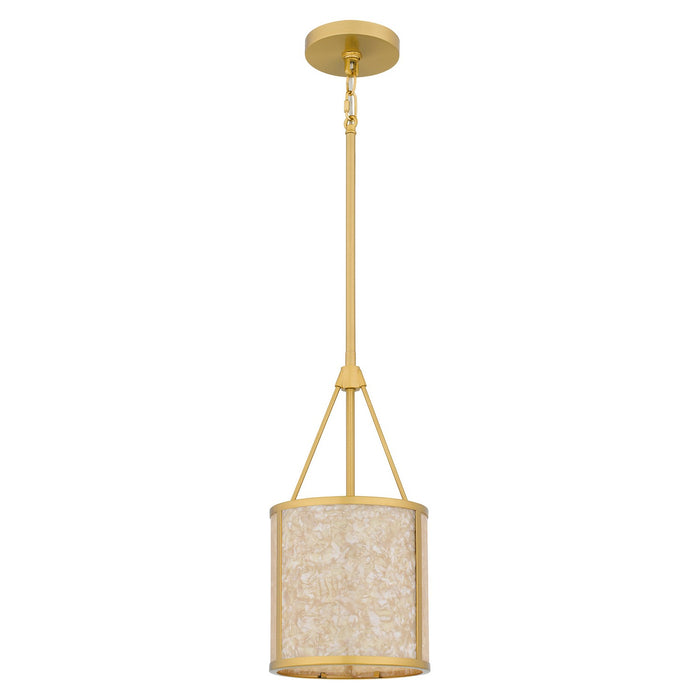 Quoizel STO1508BRG One Light Mini Pendant, Brushed Gold