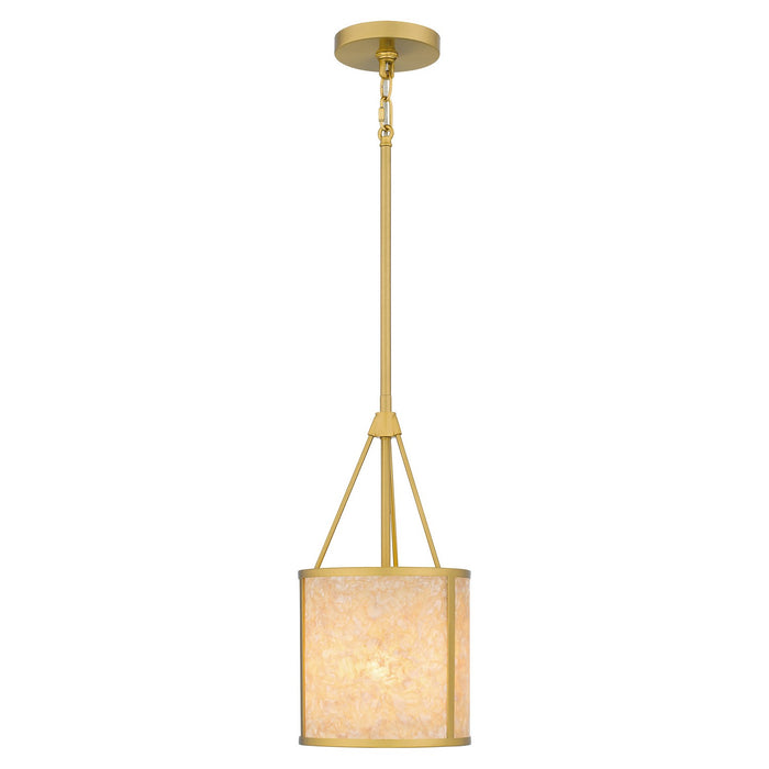 Quoizel STO1508BRG One Light Mini Pendant, Brushed Gold