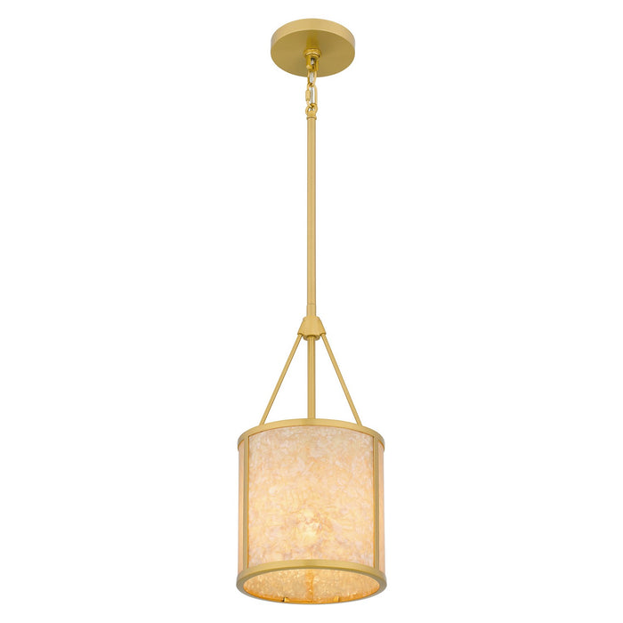 Quoizel STO1508BRG One Light Mini Pendant, Brushed Gold