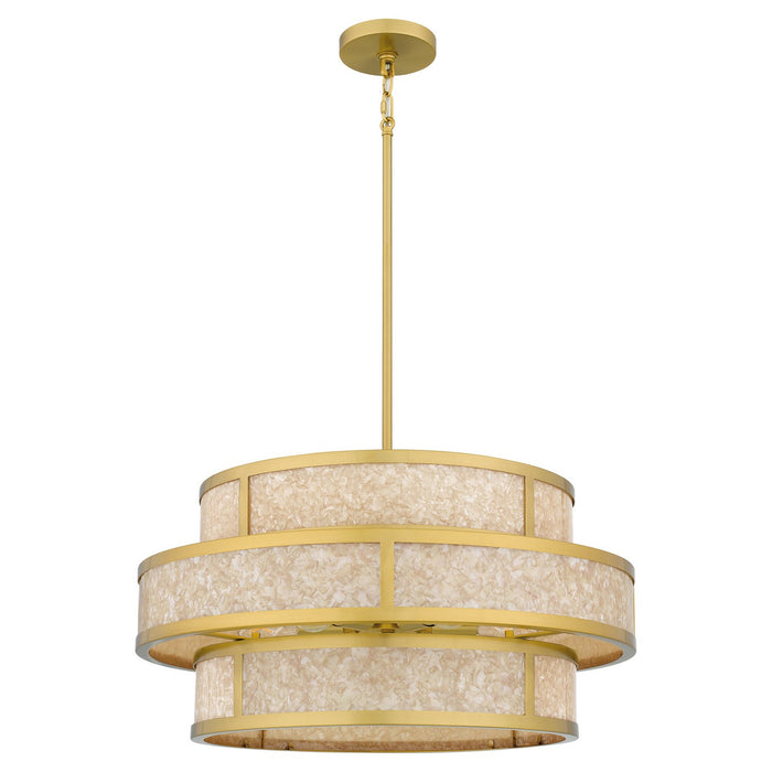 Quoizel STO2824BRG Six Light Pendant, Brushed Gold