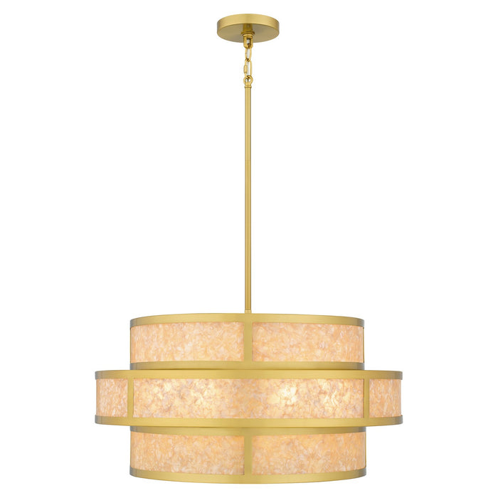 Quoizel STO2824BRG Six Light Pendant, Brushed Gold
