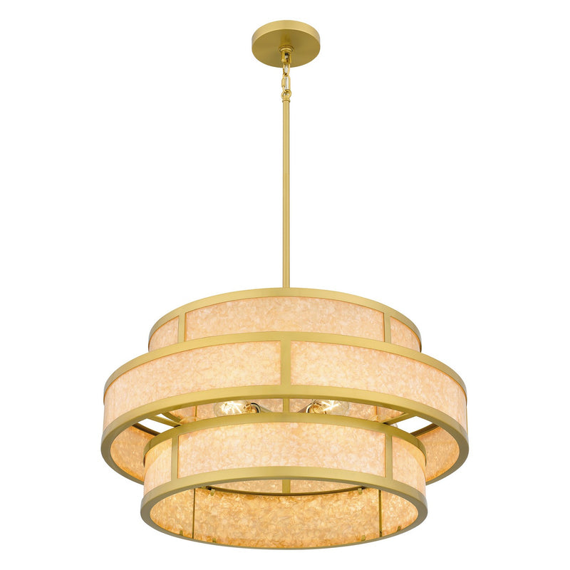 Quoizel STO2824BRG Six Light Pendant, Brushed Gold