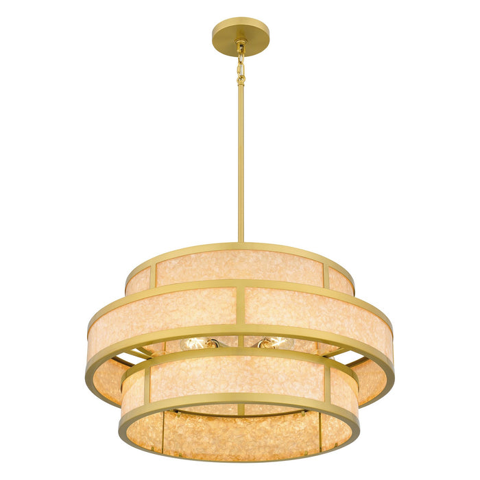 Quoizel STO2824BRG Six Light Pendant, Brushed Gold