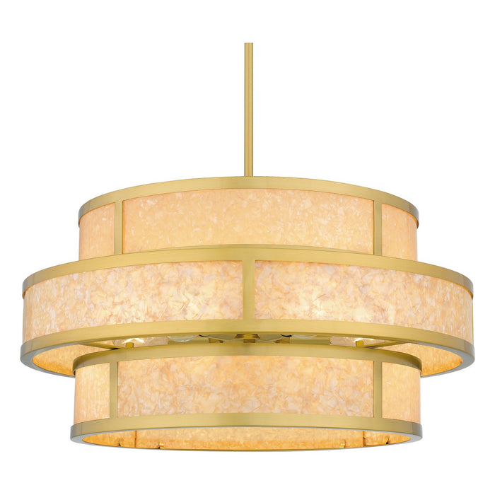 Quoizel STO2824BRG Six Light Pendant, Brushed Gold