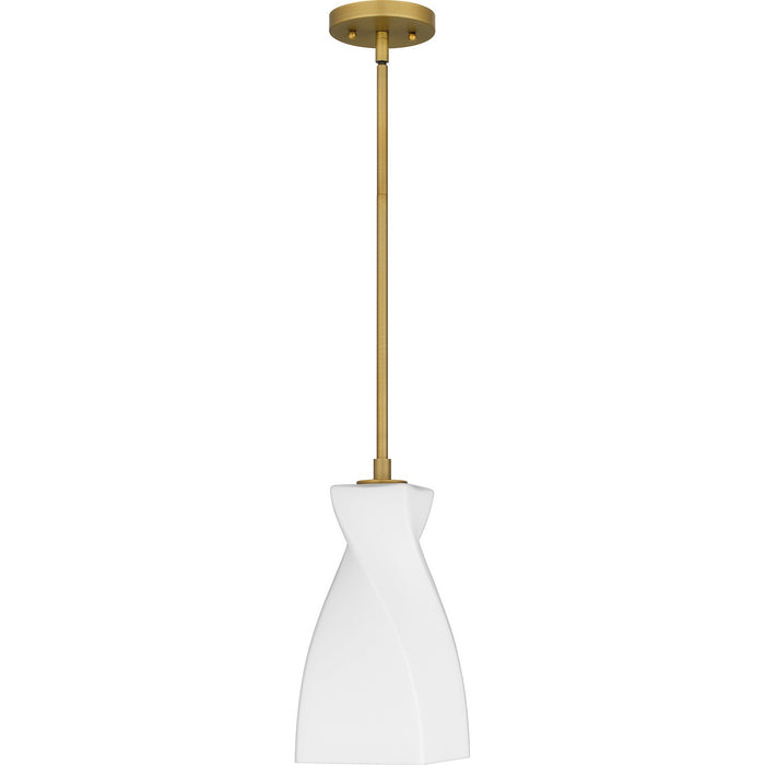 Quoizel STS1506BRG One Light Mini Pendant, Brushed Gold