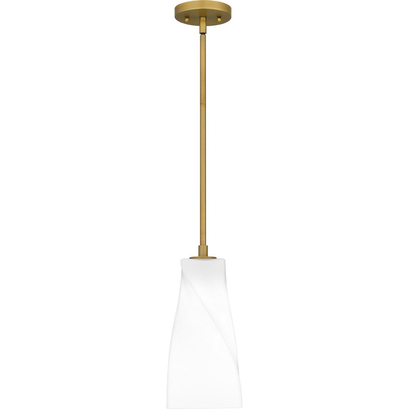 Quoizel STS1506BRG One Light Mini Pendant, Brushed Gold