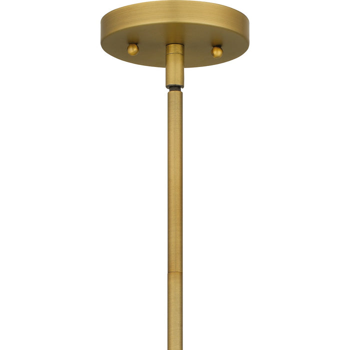 Quoizel STS1506BRG One Light Mini Pendant, Brushed Gold