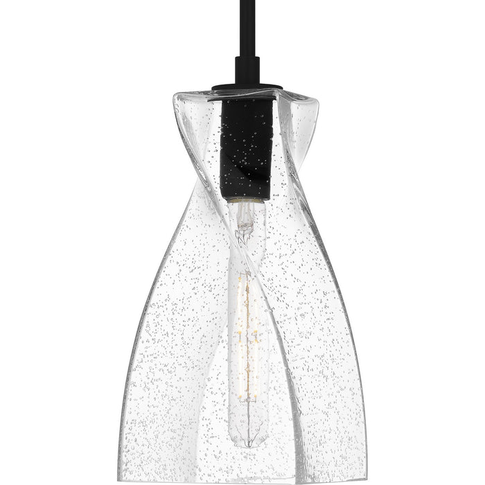 Quoizel STS1506MBK One Light Mini Pendant, Matte Black