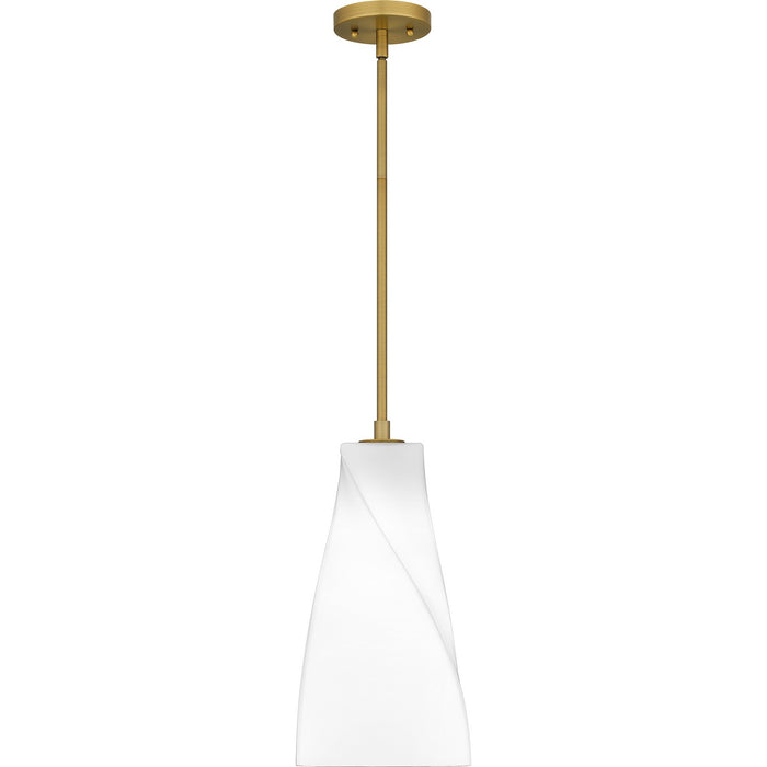 Quoizel STS1508BRG One Light Mini Pendant, Brushed Gold