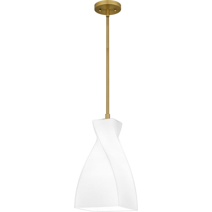 Quoizel STS1508BRG One Light Mini Pendant, Brushed Gold