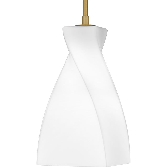 Quoizel STS1508BRG One Light Mini Pendant, Brushed Gold