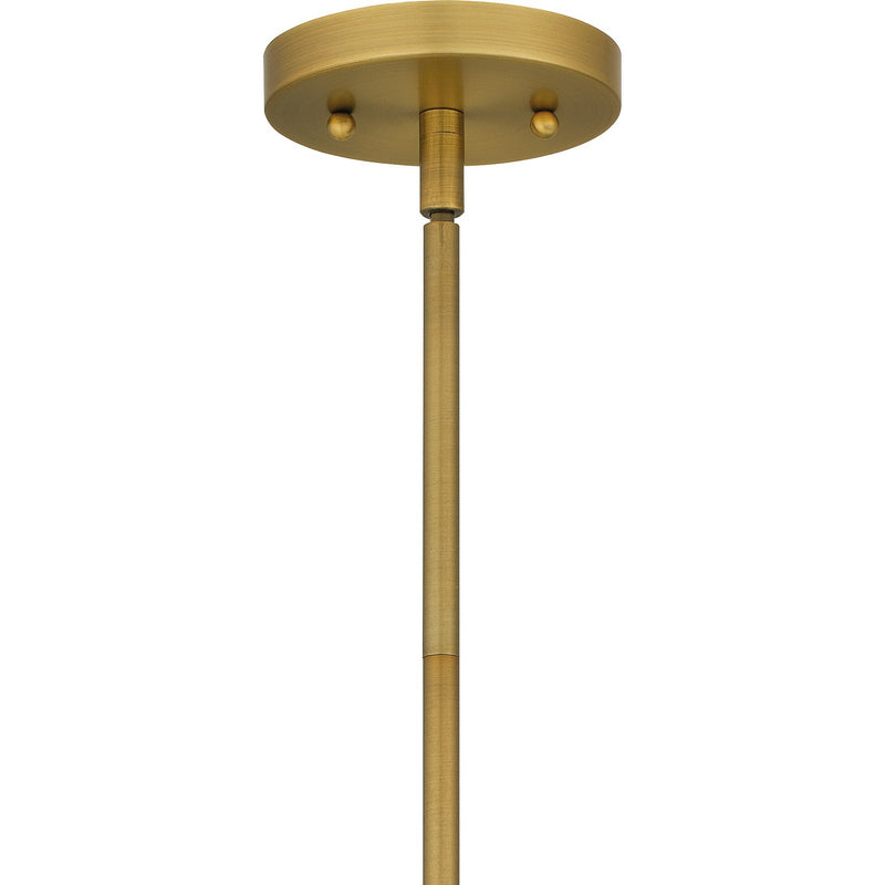 Quoizel STS1508BRG One Light Mini Pendant, Brushed Gold