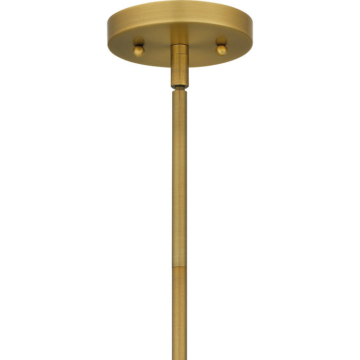 Quoizel STS1508BRG One Light Mini Pendant, Brushed Gold