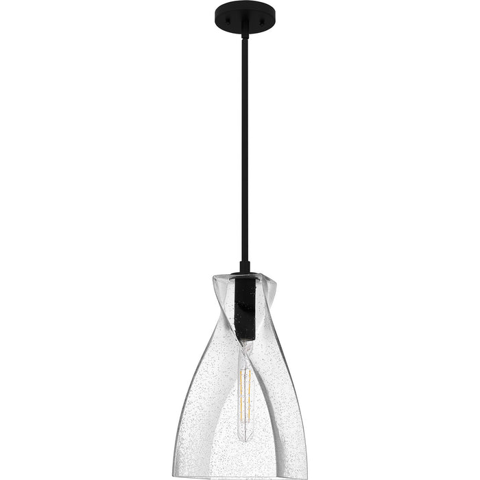 Quoizel STS1508MBK One Light Mini Pendant, Matte Black
