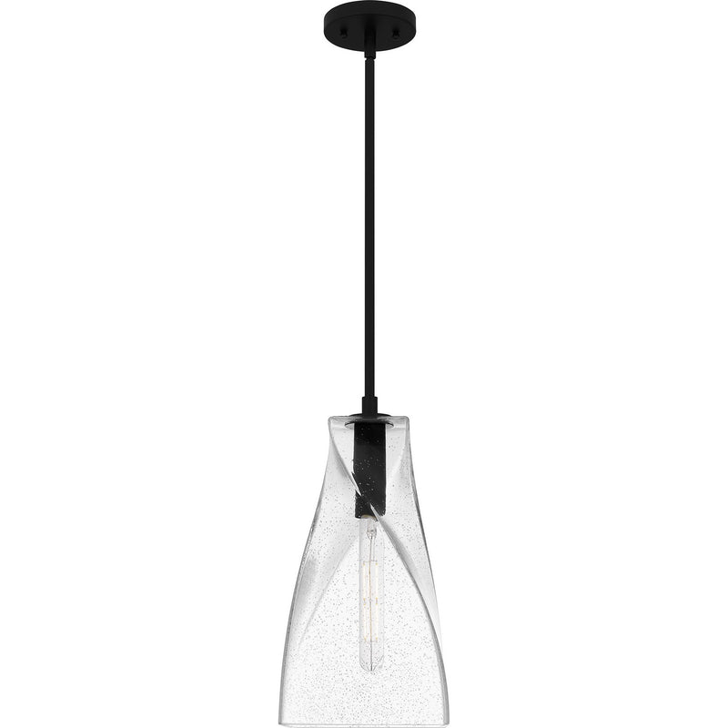 Quoizel STS1508MBK One Light Mini Pendant, Matte Black