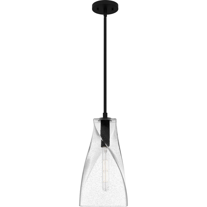 Quoizel STS1508MBK One Light Mini Pendant, Matte Black