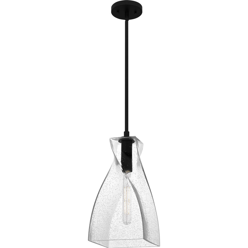 Quoizel STS1508MBK One Light Mini Pendant, Matte Black