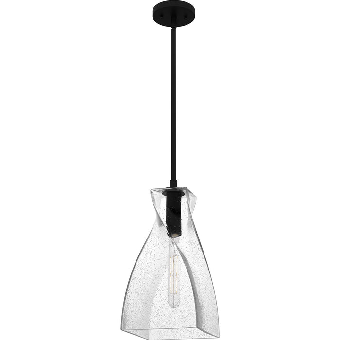 Quoizel STS1508MBK One Light Mini Pendant, Matte Black
