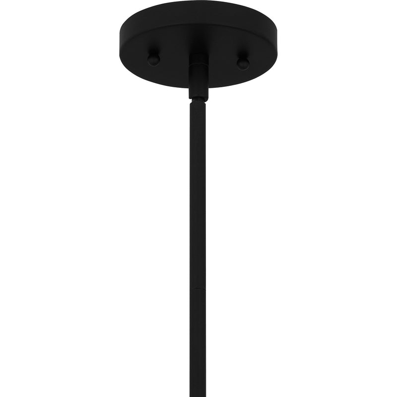 Quoizel STS1508MBK One Light Mini Pendant, Matte Black