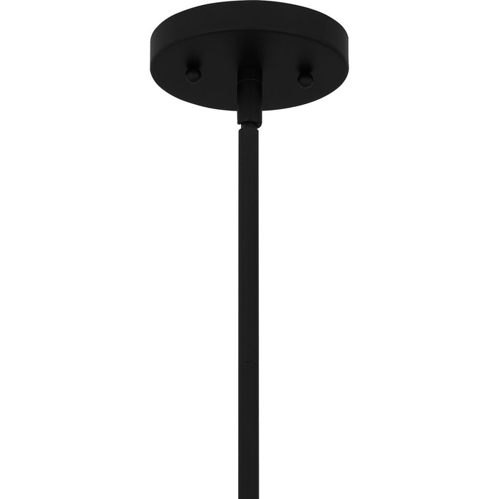 Quoizel STS1508MBK One Light Mini Pendant, Matte Black