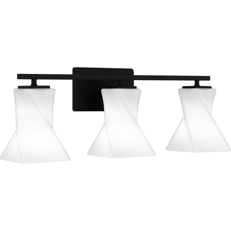 Quoizel STS8624MBK Three Light Bath, Matte Black