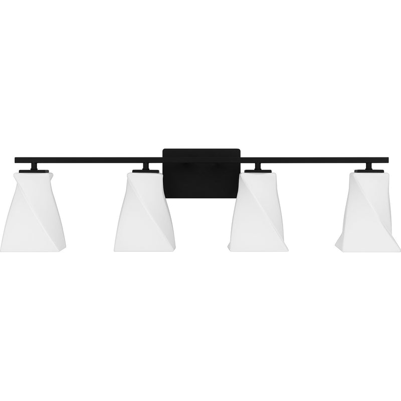 Quoizel STS8634MBK Four Light Bath, Matte Black