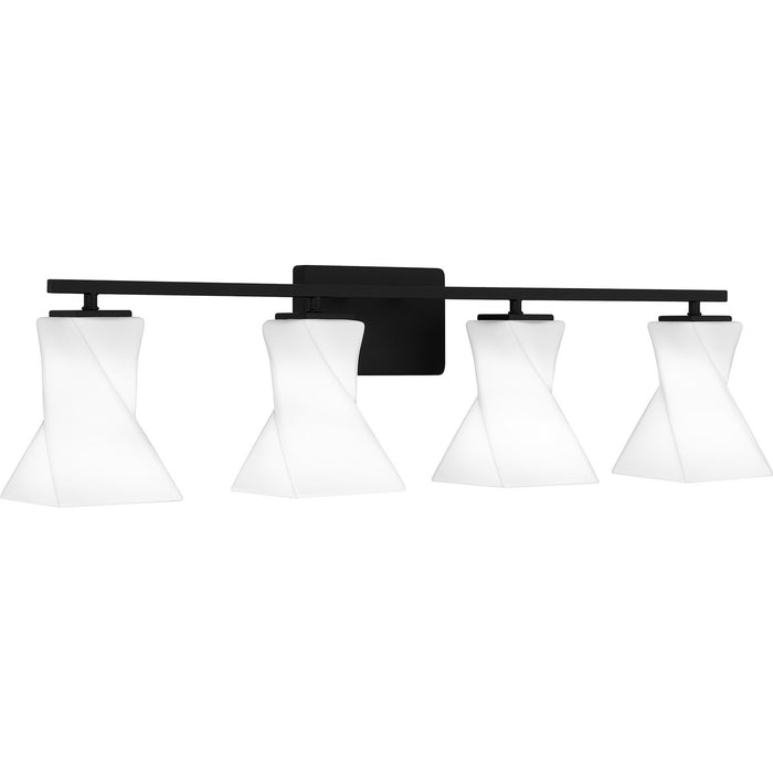 Quoizel STS8634MBK Four Light Bath, Matte Black