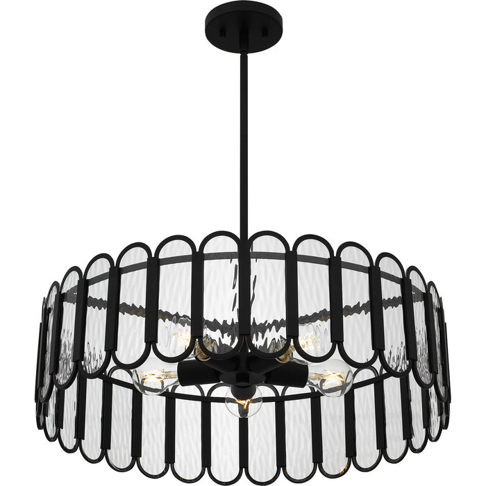 Quoizel VEA2824MBK Five Light Pendant, Matte Black