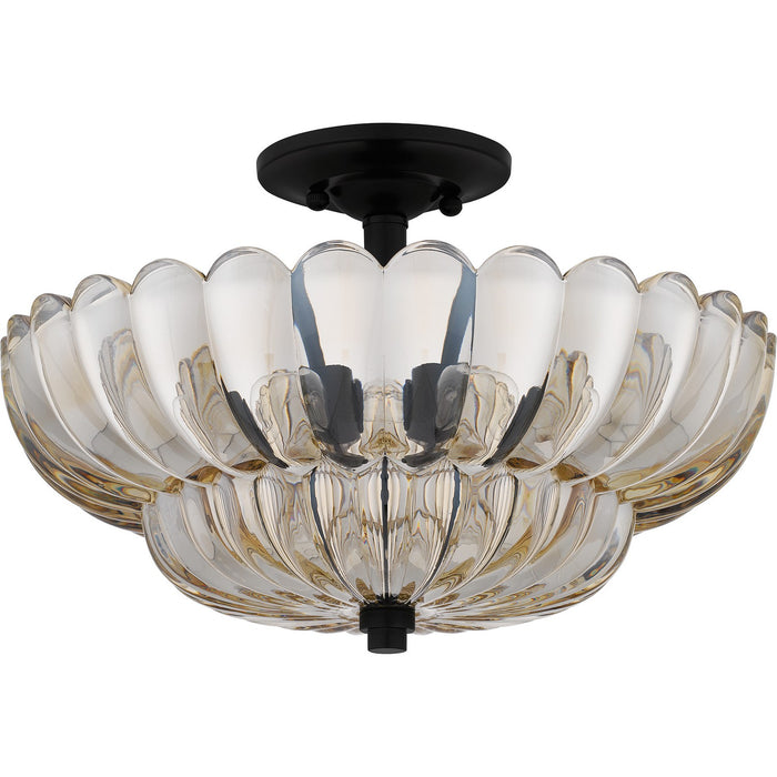 Quoizel WHP1716MC Four Light Semi Flush Mount, Mottled Cocoa