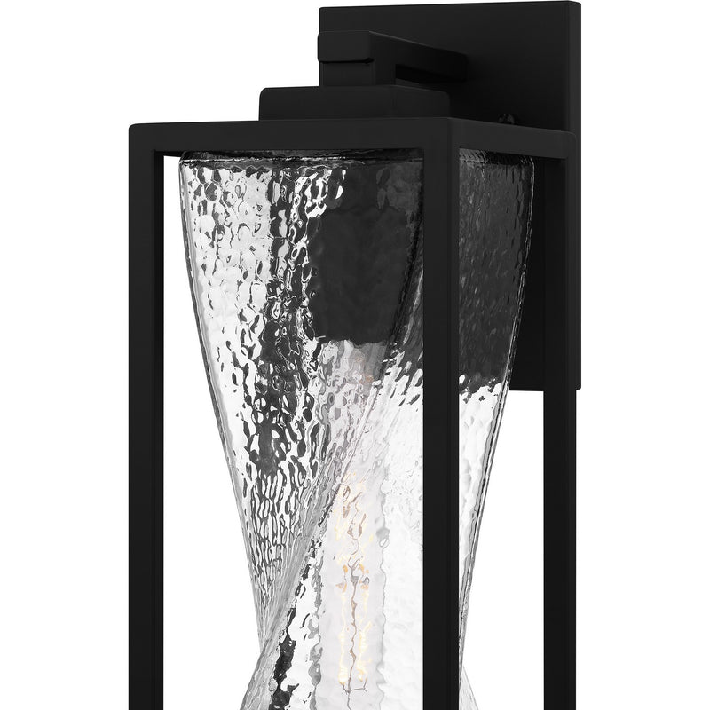 Quoizel ZAR8406MBK One Light Outdoor Wall Mount, Matte Black